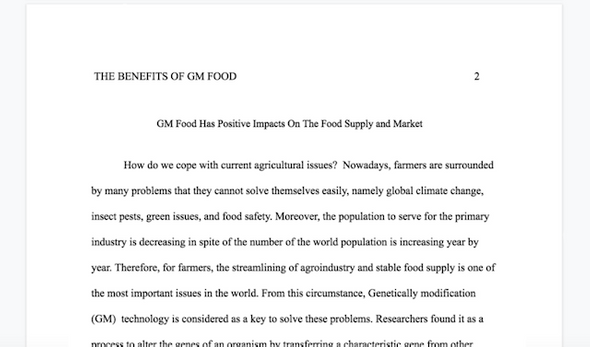 APAスタイルの小論文本文
