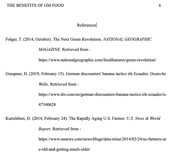 APAフォーマットリファレンスページサンプル